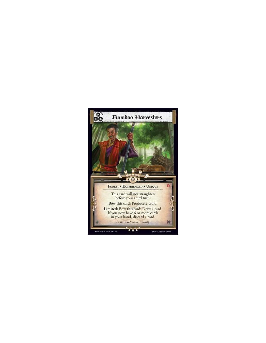 Bamboo Harvesters Exp  - Forest • Experienced • UniqueThis card will not straighten before your third turn.w: Produce 2 Gold.Lim