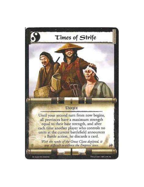 Times of Strife  - UniqueUntil your second turn from now begins, all provinces have a maximum strength equal to their base stren
