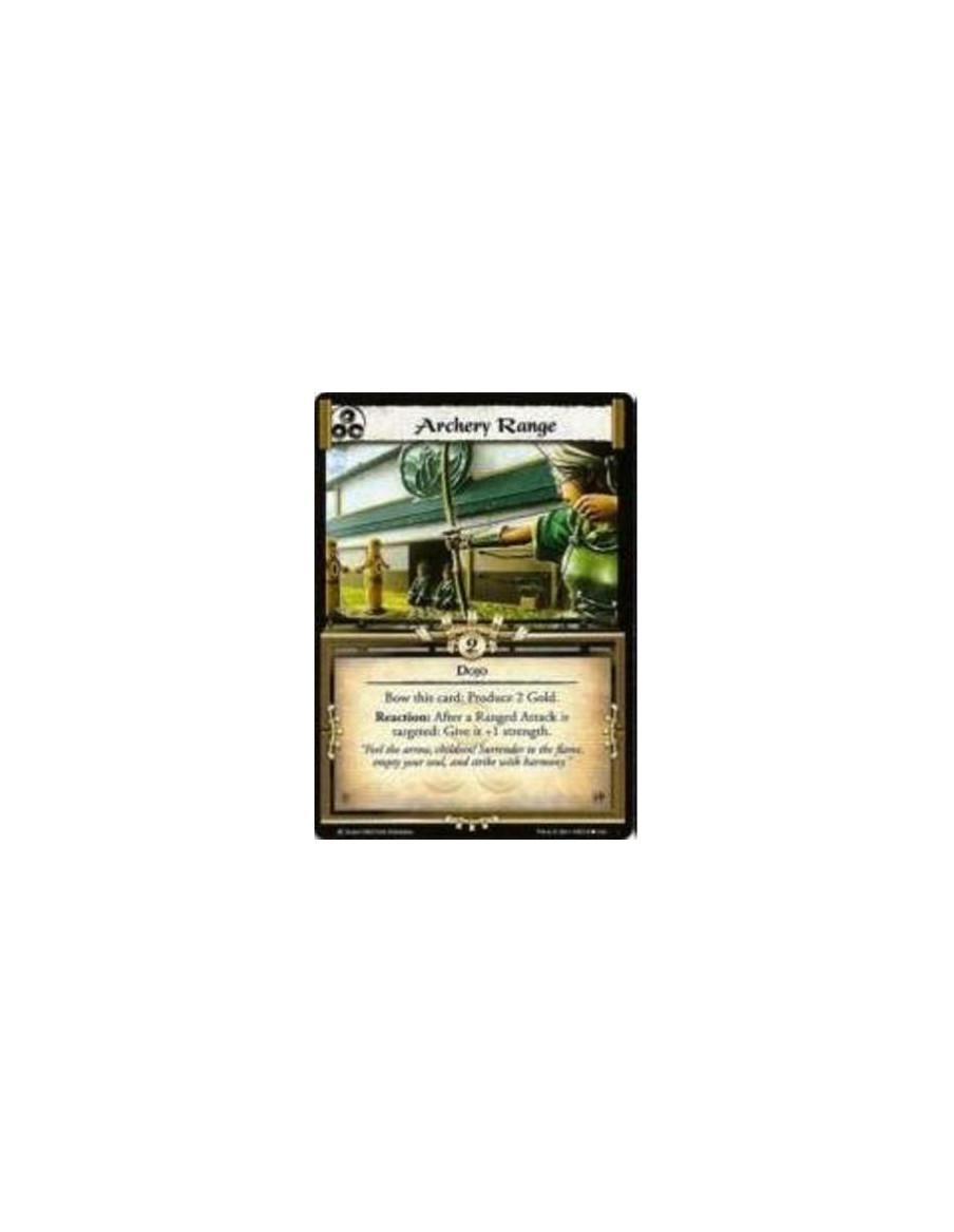 Archery Range  - DojoBow this card: Produce 2 Gold. Reaction: After a Ranged Attack is targeted: Give it +1 strength.