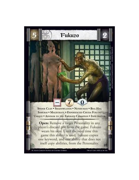 Fukuzo  - Spider Clan • Shadowlands • Nonhuman • bog Hag • Samurai • Magistrate • Experienced Chuda Fukuzo • Unique • Advisor to