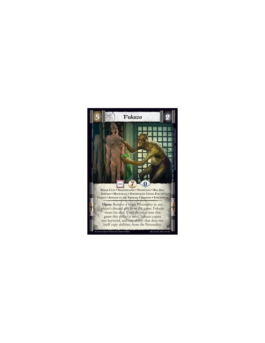 Fukuzo  - Spider Clan • Shadowlands • Nonhuman • bog Hag • Samurai • Magistrate • Experienced Chuda Fukuzo • Unique • Advisor to