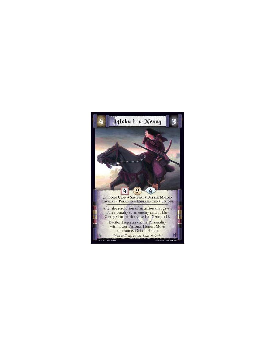 Utaku Liu-Xeung Exp  - Unicorn Clan • Samurai • Battle Maiden • Cavalry • Paragon • Experienced • UniqueAfter the resolution of 
