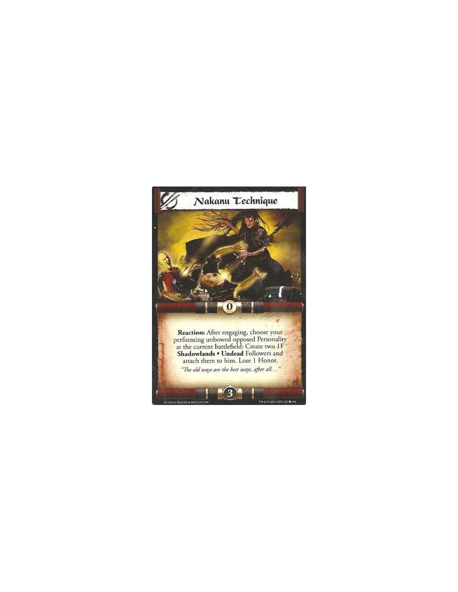Nakanu Technique  - Reaction: After engaging, choose your performing unbowed opposed Personality at the current battlefield: Cre