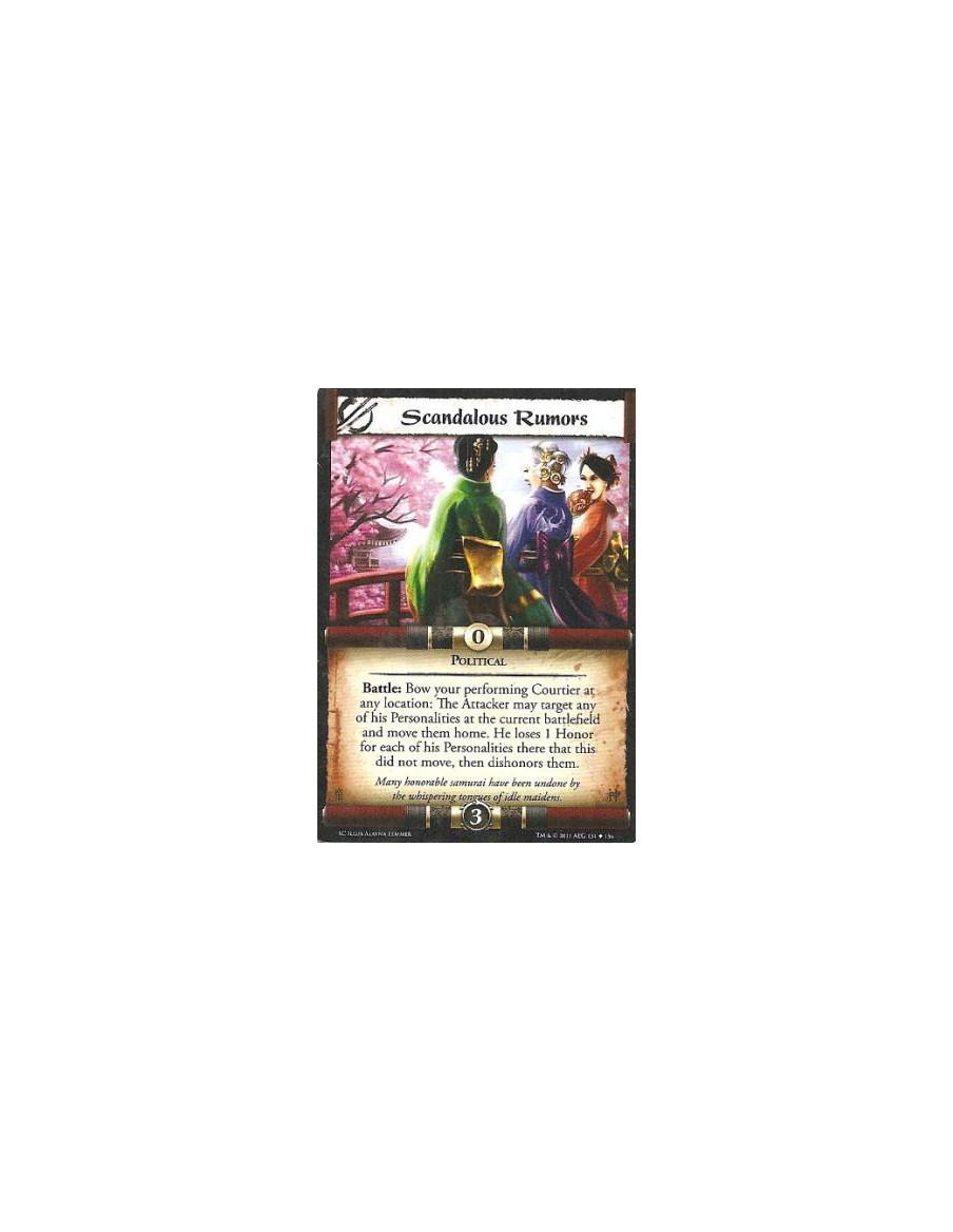 Scandalous Rumors  - PoliticalBattle: Bow your performing Courtier at any location: The Attacker may target any of his Personali