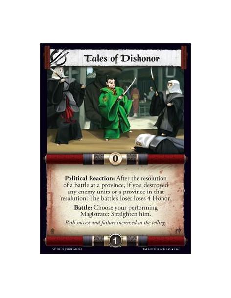 Tales of Dishonor  - Political Reaction: After the resolution of a battle at a province, if you destroyed any enemy units or a p