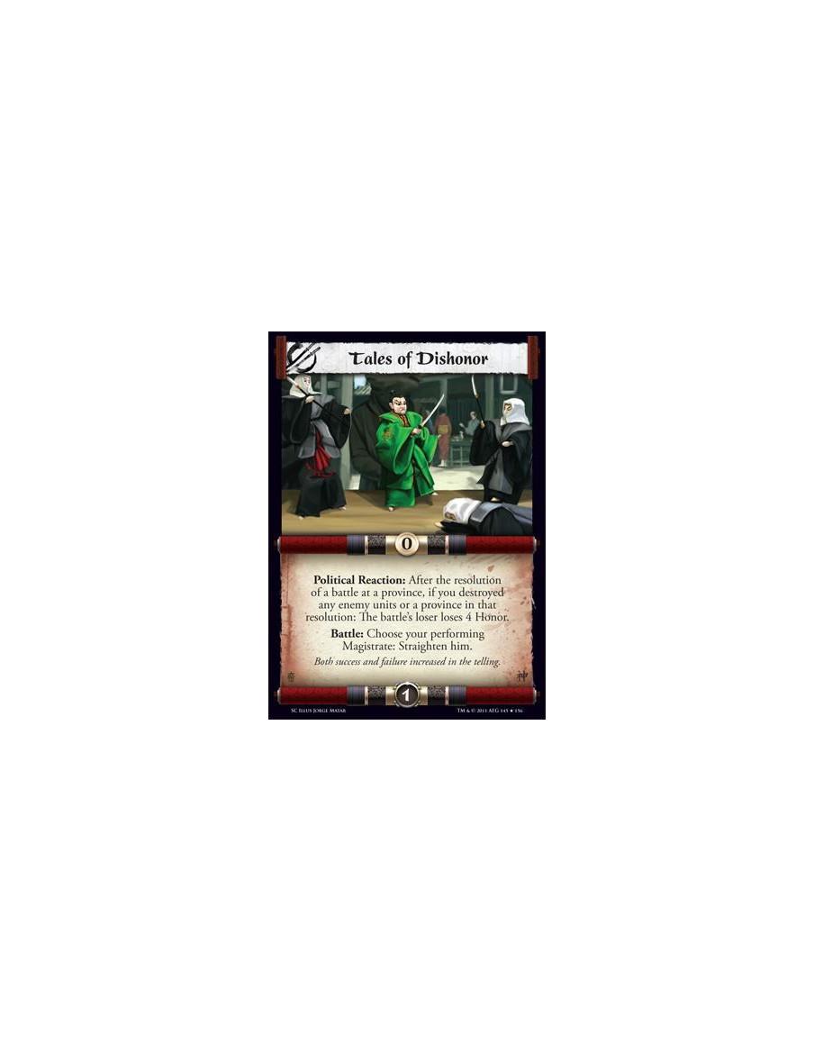 Tales of Dishonor  - Political Reaction: After the resolution of a battle at a province, if you destroyed any enemy units or a p