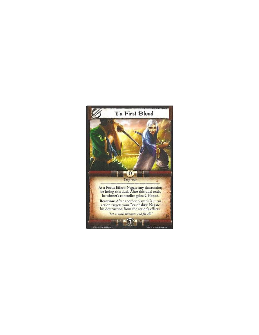 To First Blood  - IaijutsuAs a Focus Effect: Negate any destruction for losing this duel. After this duel ends, its winner’s con