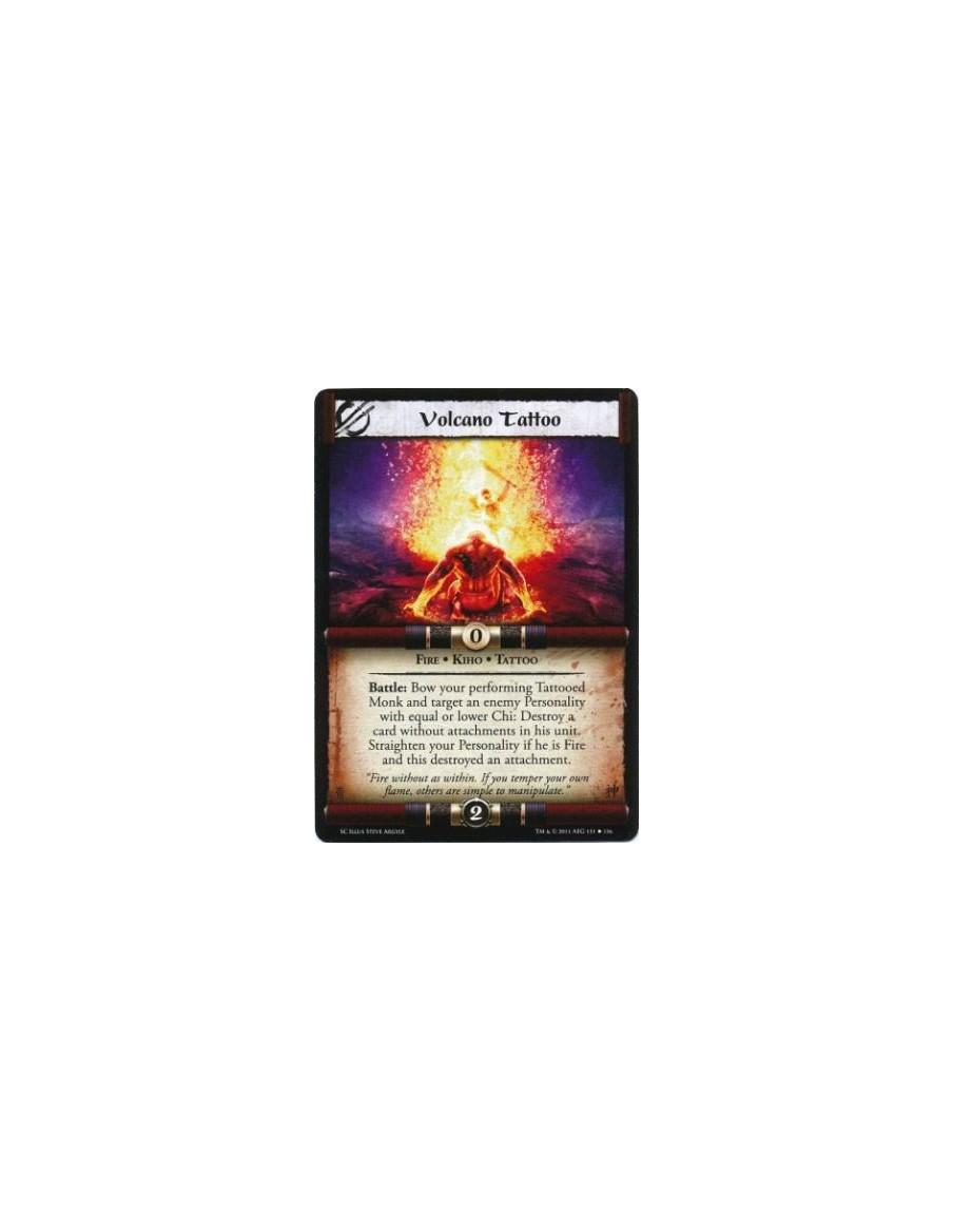 Volcano Tattoo  - Fire • Kiho • TattooBattle: Bow your performing Tattooed Monk and target an enemy Personality with equal or lo