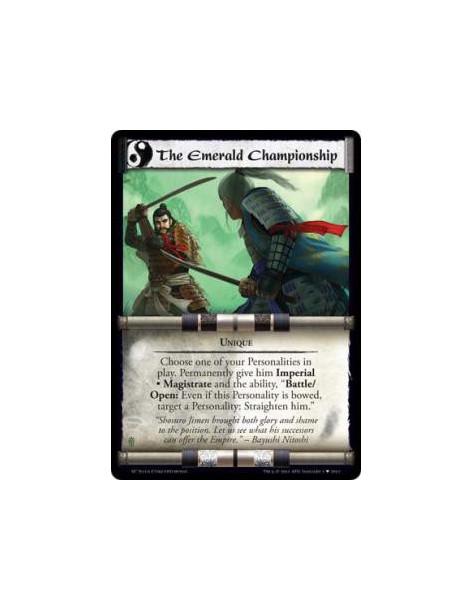 The Emerald Championship (español)  - UniqueChoose one of your Personalities in play. Permanently give him Imperial • Magistrate