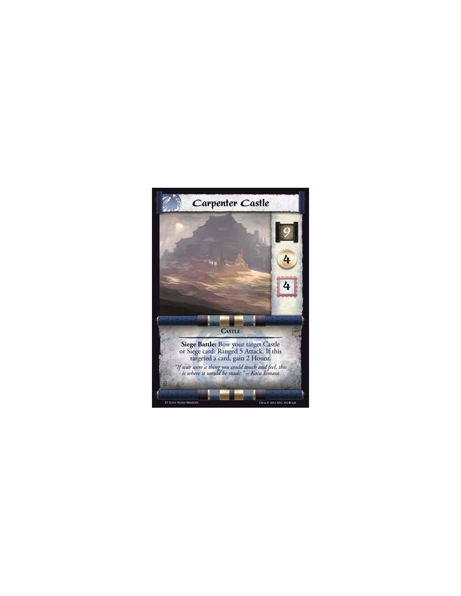 Carpenter Castle  - CastleSiege Battle: Bow your target Castle or Siege card: Ranged 5 Attack. If this targeted a card, gain 2 H