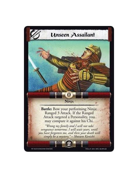 Unseen Assailant  - NinjaBattle: Bow your performing Ninja: Ranged 3 Attack. If the Ranged Attack targeted a Personality, you ma