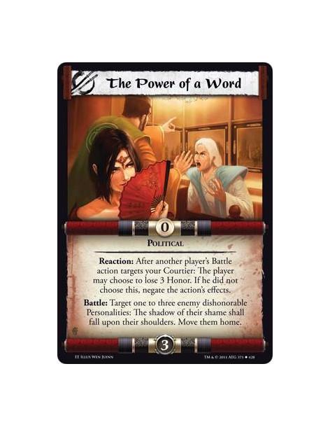 The Power of a Word  - PoliticalReaction: After another player’s Battle action targets your Courtier: The player may choose to l