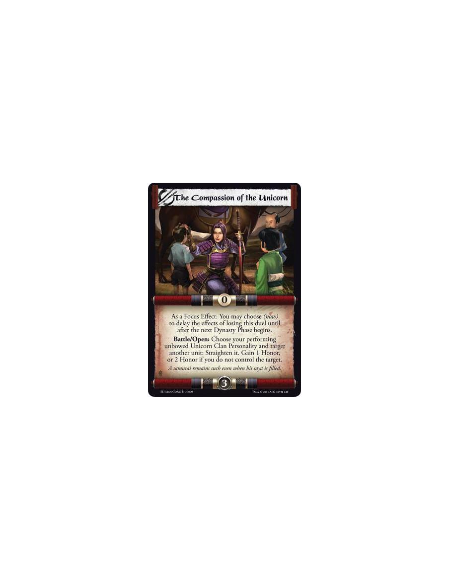 The Compassion of the Unicorn  - As a Focus Effect: You may choose (now) to delay the effects of losing this duel until after th