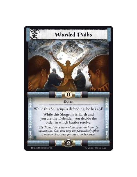 Warded Paths  - EarthWhile this Shugenja is defending, he has +3F. While this Shugenja is Earth and you are the Defender, you de