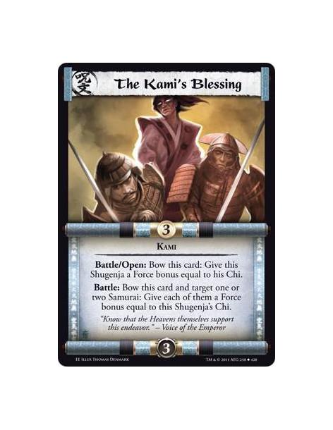 The Kami's Blessing  - KamiBattle/Open: Bow this card: Give this Shugenja a Force bonus equal to his Chi. Battle: Bow this card