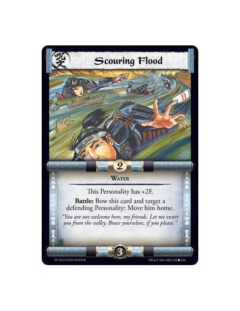 Scouring Flood  - WaterThis Personality has +2F. Battle: Bow this card and target a defending Personality: Move him home.