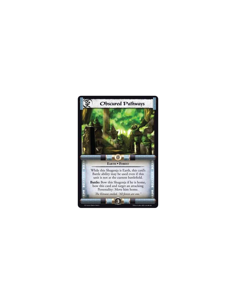 Obscured Pathways  - Earth • ForestWhile this Shugenja is Earth, this card’s Battle ability may be used even if this unit is not