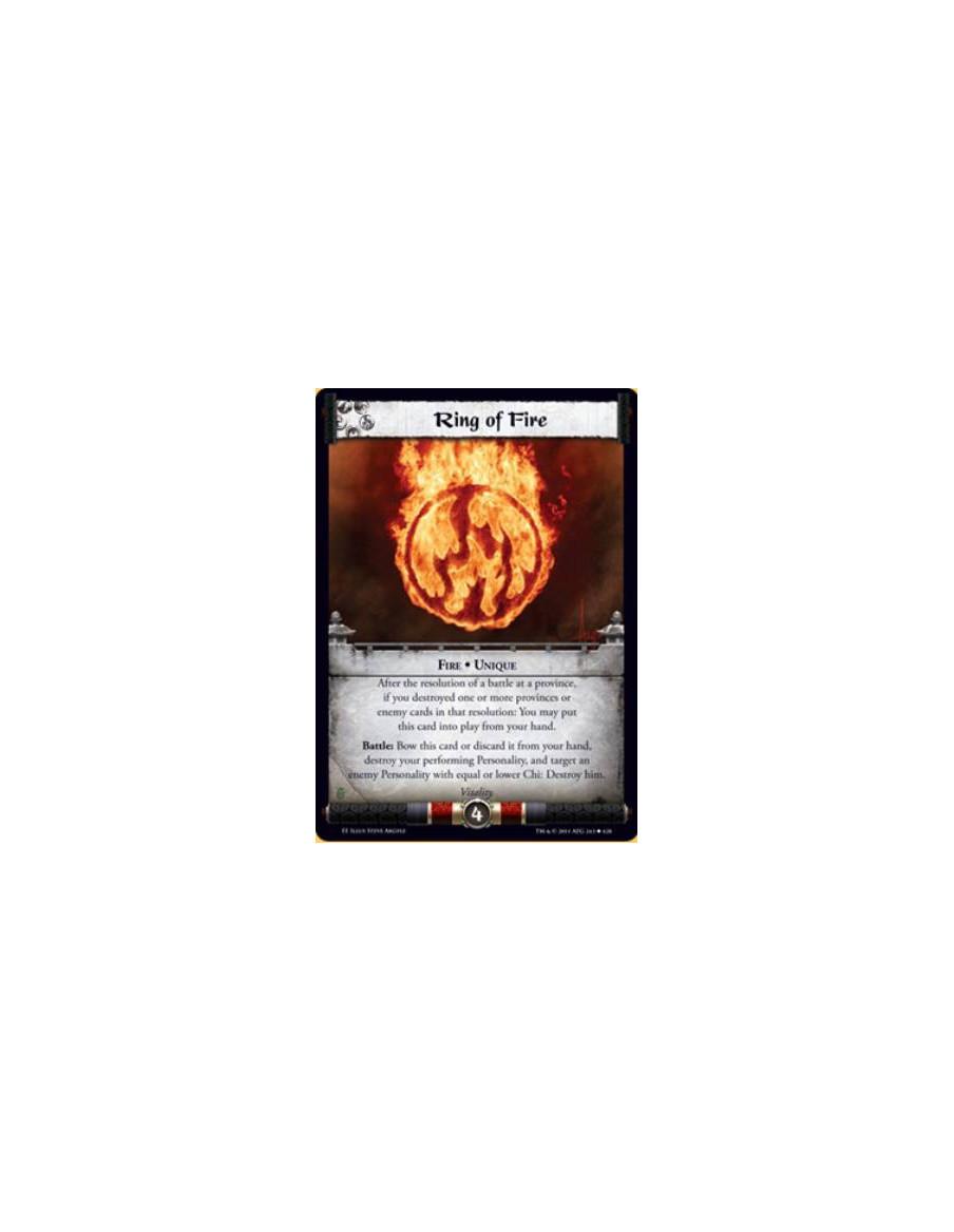 Ring of Fire  - Fire • UniqueAfter the resolution of a battle at a province, if you destroyed one or more provinces or enemy car