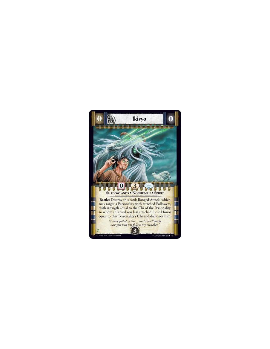 Ikiryo  - Shadowlands • Nonhuman • SpiritBattle: Destroy this card: Ranged Attack, which may target a Personality with attached 