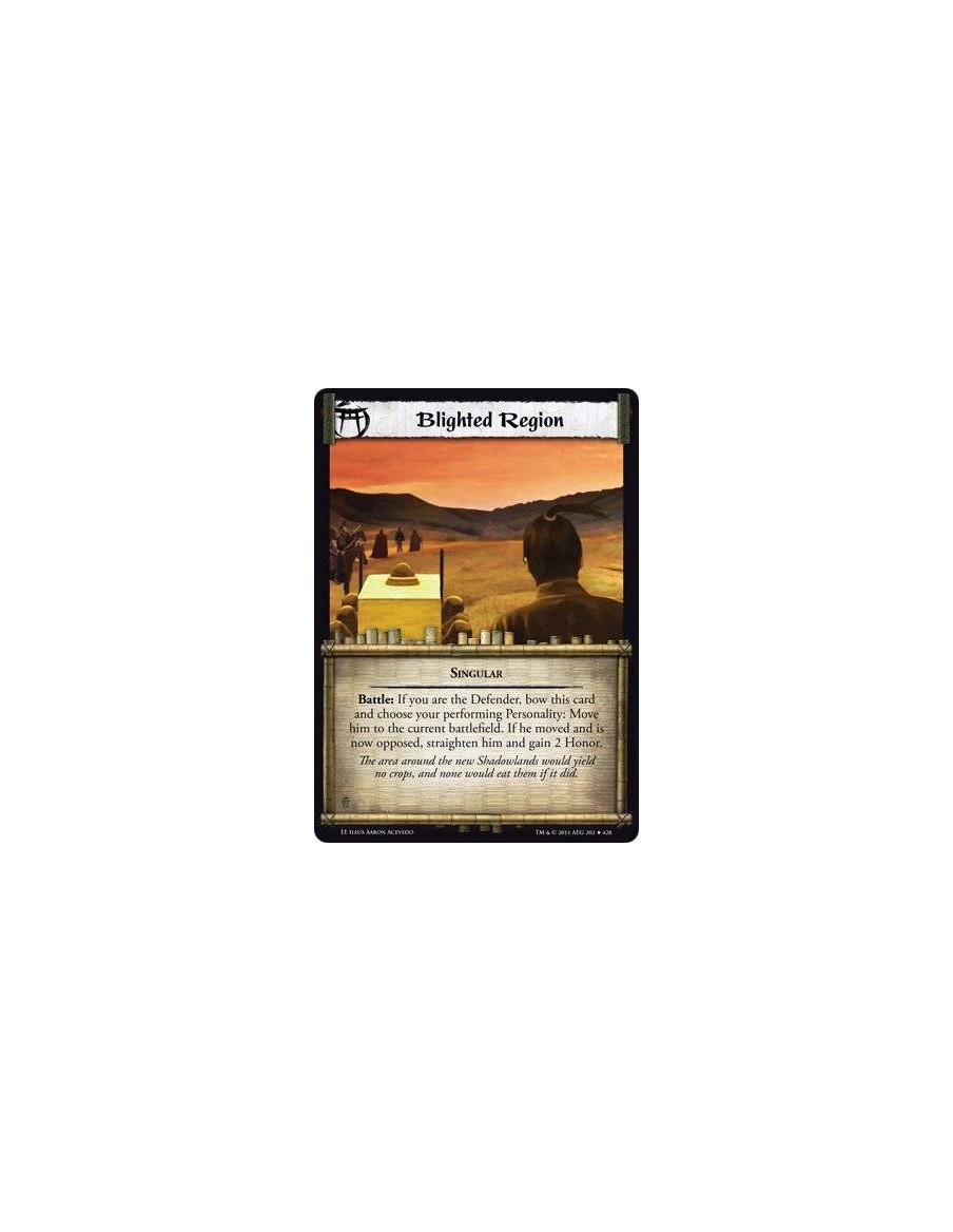 Blighted Region  - SingularBattle: If you are the Defender, bow this card and choose your performing Personality: Move him to th