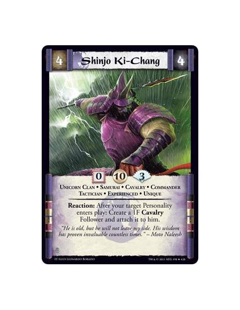 Shinjo Ki-Chang Exp  - Unicorn Clan • Samurai • Cavalry • Commander • Tactician • Experienced • UniqueReaction: After your targe