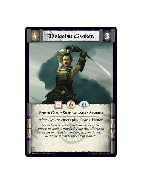 Daigotsu Gyoken  - Spider Clan • Shadowlands • SamuraiAfter Gyoken enters play: Lose 1 Honor.
