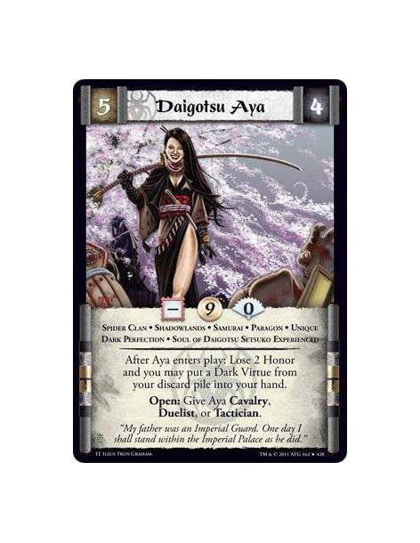 Daigotsu Aya  - Spider Clan • Shadowlands • Samurai • Paragon • Unique • Dark Perfection • Soul of Daigotsu Setsuko ExperiencedA