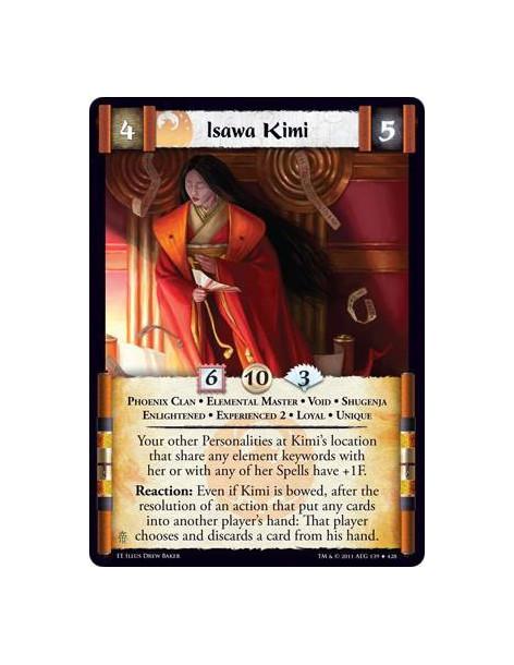 Isawa Kimi Exp2  - Phoenix Clan • Elemental Master • Void • Shugenja • Enlightened • Experienced 2 • Loyal • UniqueYour other Pe