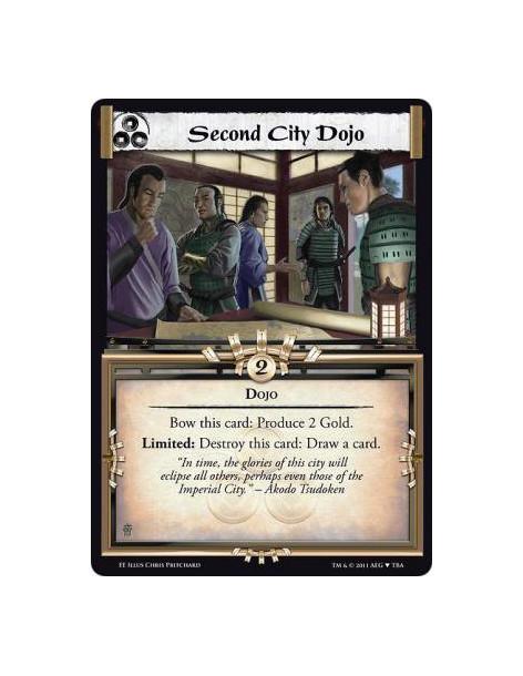Second City Dojo  - DojoBow this card: Produce 2 Gold.  Limited: Destroy this card: Draw a card.