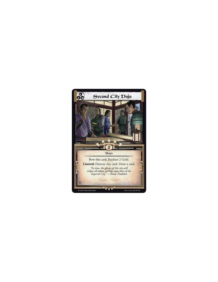 Second City Dojo  - DojoBow this card: Produce 2 Gold.  Limited: Destroy this card: Draw a card.