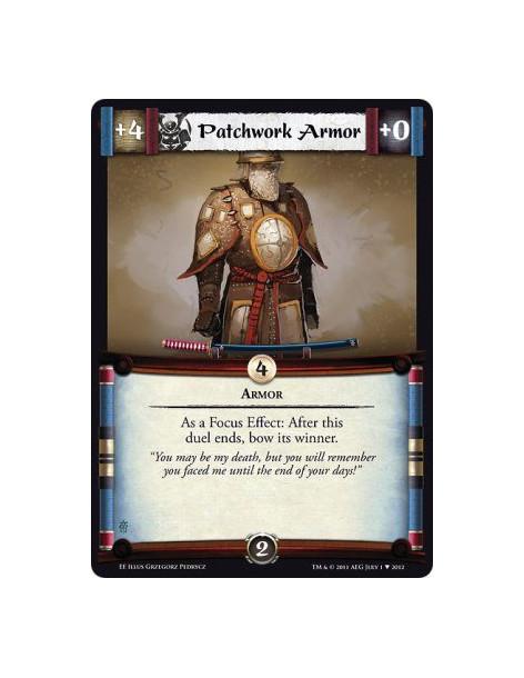 Patchwork Armor  - ArmorAs a Focus Effect: After this duel ends, bow its winner.