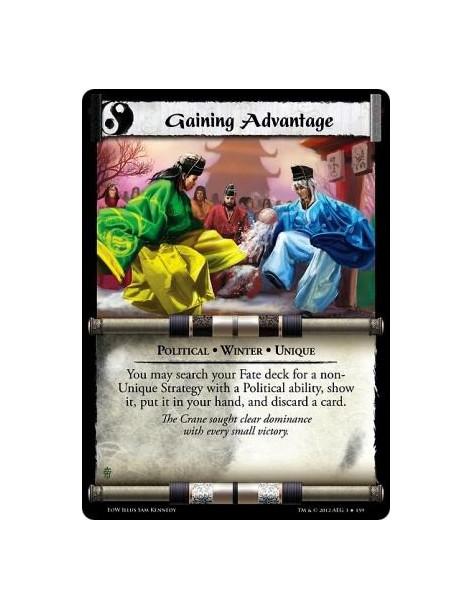 Gaining Advantage  - Political • Winter • UniqueYou may search your Fate deck for a non-Unique Strategy with a Political ability