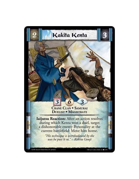 Kakita Kenta  - Crane Clan • Samurai • Duelist • MagistrateIaijutsu Reaction: After an action resolves during which Kenta won a