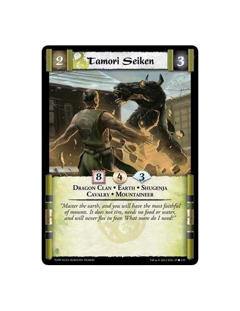 Tamori Seiken  - Dragon Clan • Earth • Shugenja • Cavalry • Mountaineer