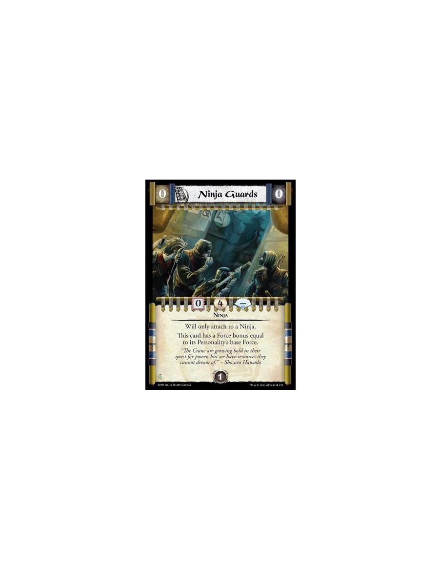 Ninja Guards  - NinjaWill only attach to a Ninja. This card has a Force bonus equal to its Personality’s base Force
