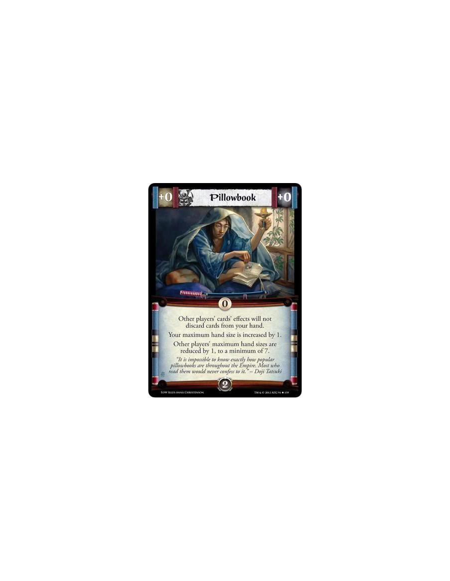 PillowBook  - Other players’ cards’ effects will not discard cards from your hand. Your maximum hand size is increased by 1. Oth