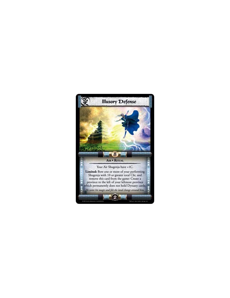 Illusory Defense  - Air • RitualYour Air Shugenja have +1C. Limited: Bow one or more of your performing Shugenja with 10 or grea