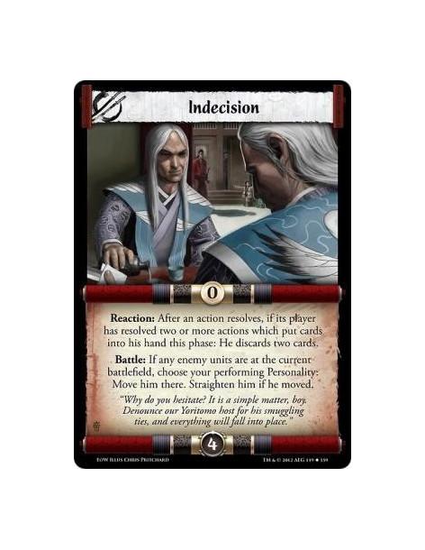 Indecision  - Reaction: After an action resolves, if its player has resolved two or more actions which put cards into his hand t