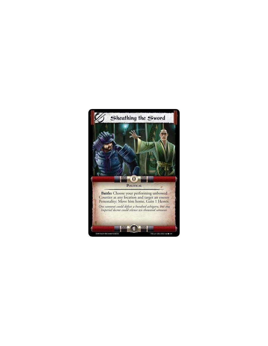 Sheathing the Sword  - PoliticalBattle: Choose your performing unbowed Courtier at any location and target an enemy Personality: