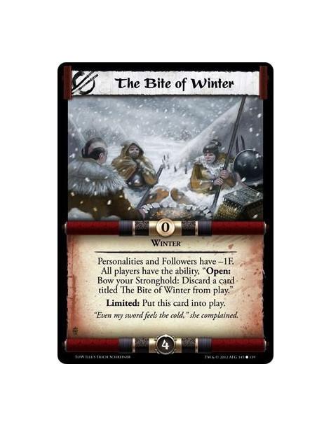 The Bite of Winter  - WinterPersonalities and Followers have -1F. All players have the ability, "Open: Bow your Stronghold: Disc