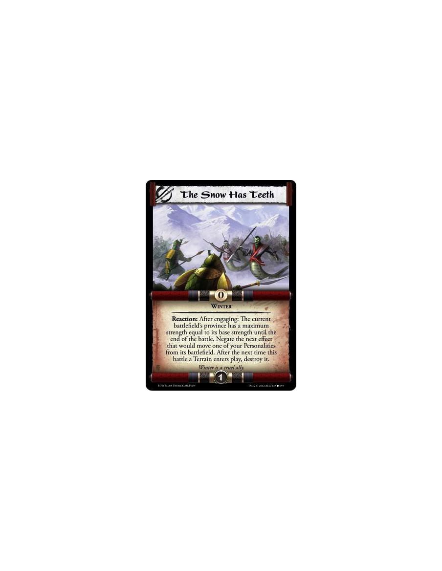 The Snow Has Teeth  - WinterReaction: After engaging: The current battlefield's province has a maximun strenght equal to his bas