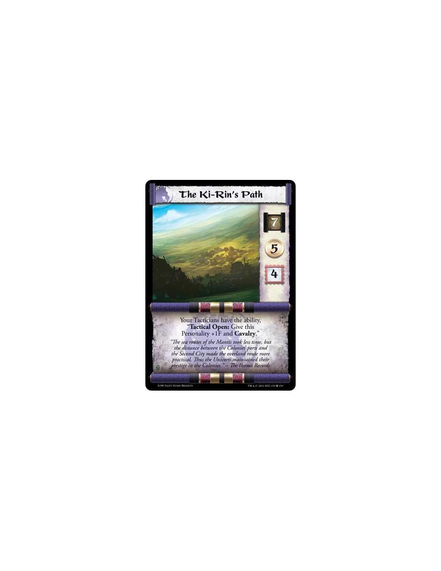The Ki-Rin's Path  - Your Tacticians have the ability “Tactical Open: Give this Personality +1F and Cavalry.”