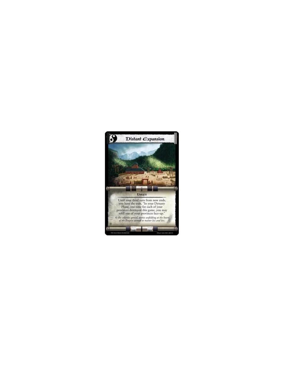Distant Expansion  - UniqueUntil your third turn from now ends, you have the trait, “In your Dynasty Phase, one time for each of
