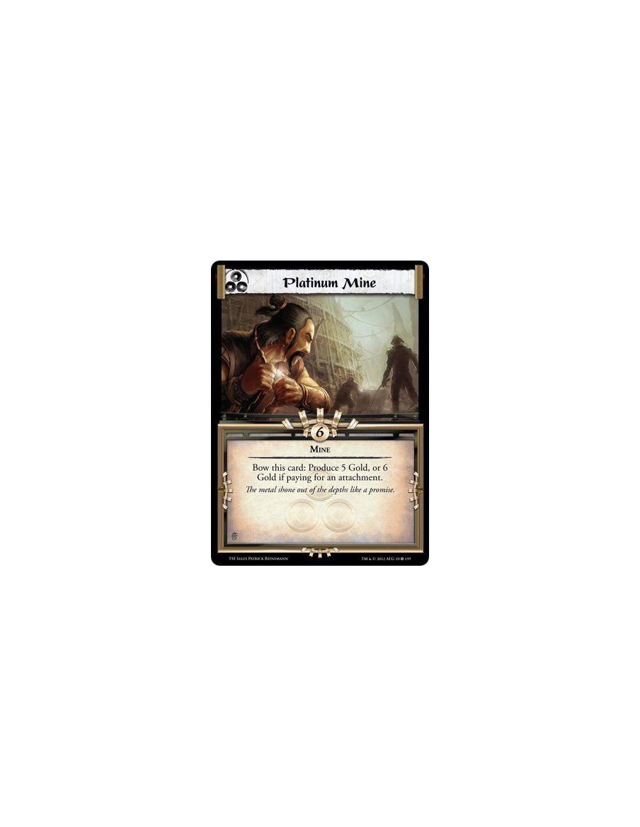 Platinum Mine  - MineBow this card: Produce 5 Gold, or 6 Gold if paying for an attachment.