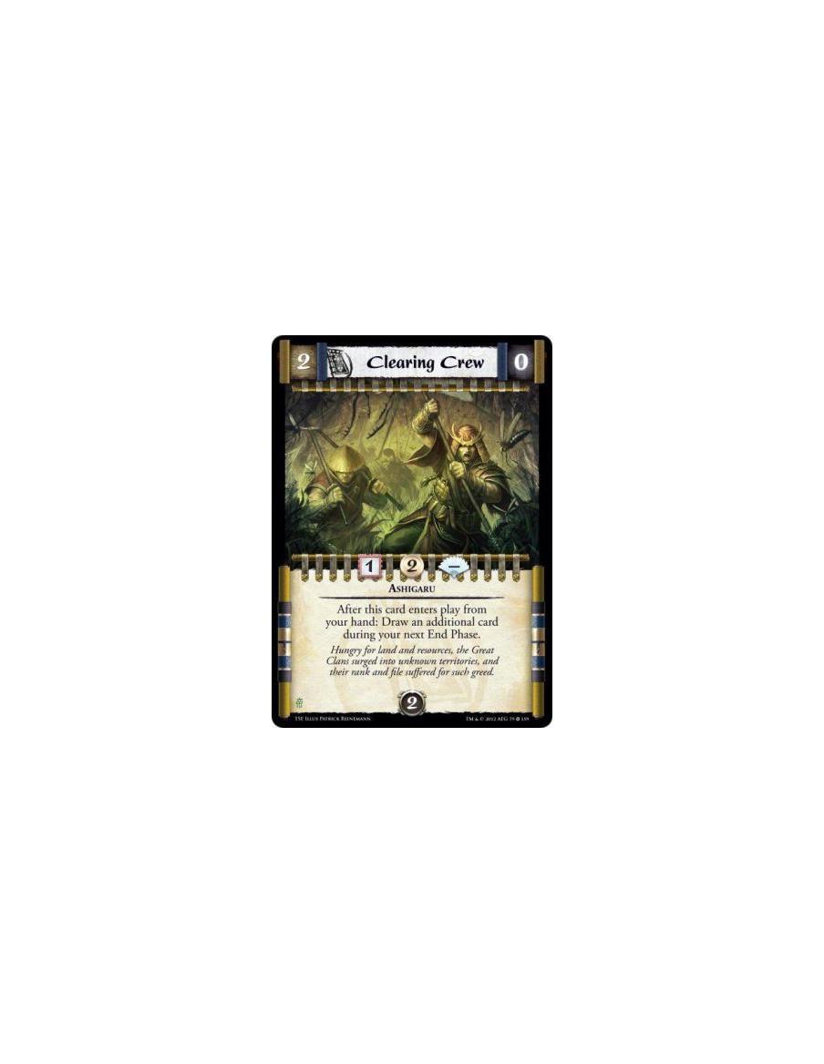 Clearing Crew  - AshigaruAfter this card enters play from your hand: Draw an additional card during your next End Phase.