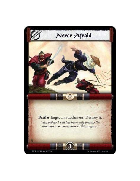 Never Afraid  - Battle: Target an attachment: Destroy it.