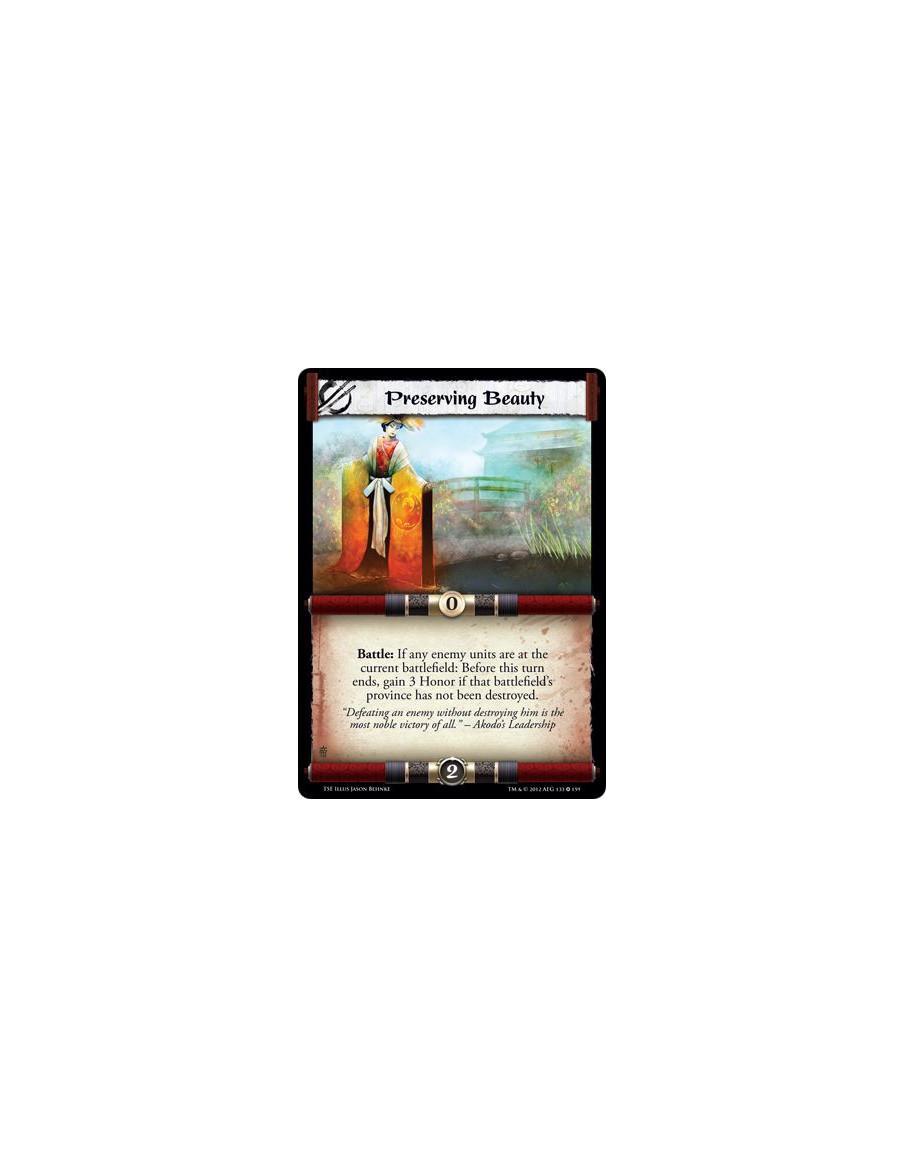 Preserving Beauty  - Battle: If any enemy units are at the current battlefield: Before this turn ends, gain 3 Honor if that batt