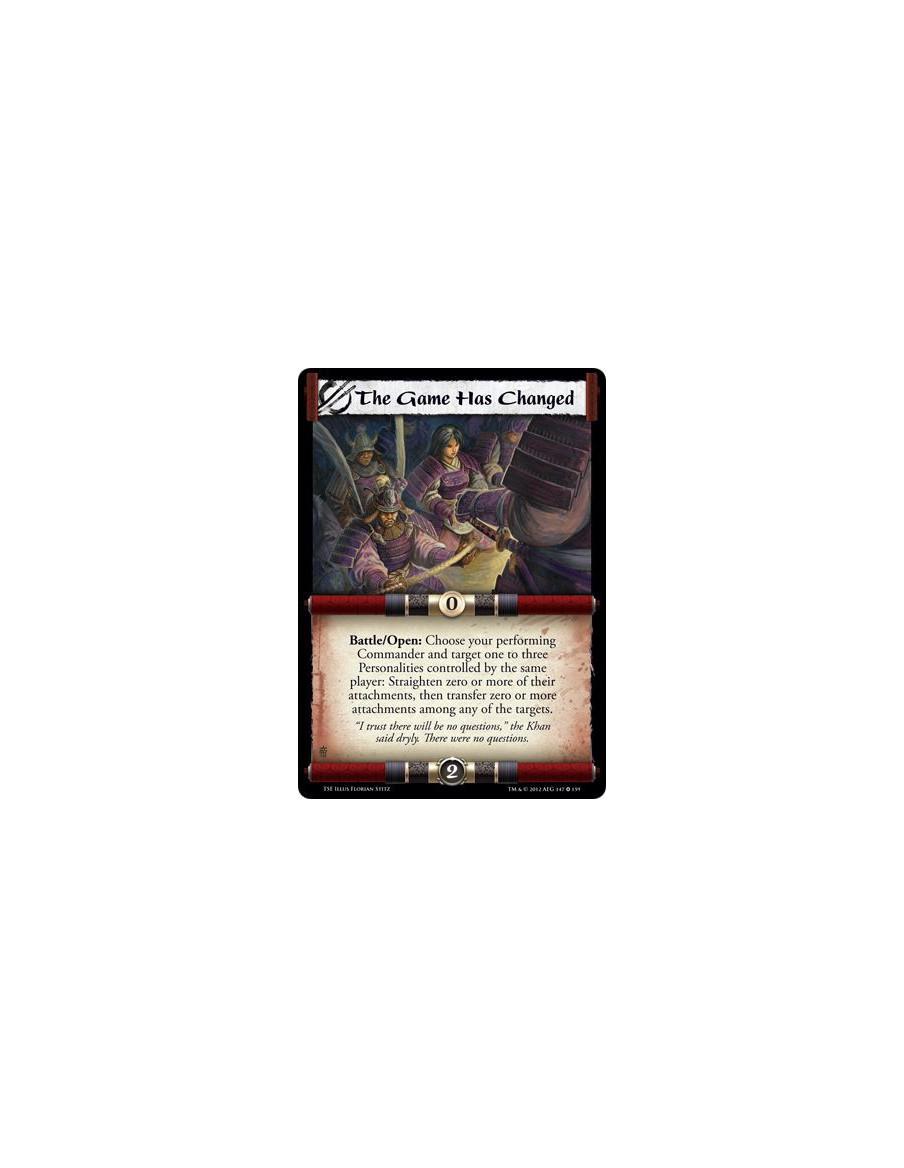 The Game Has Changed  - Battle/Open: Choose your performing Commander and target one to three Personalities controlled by the sa