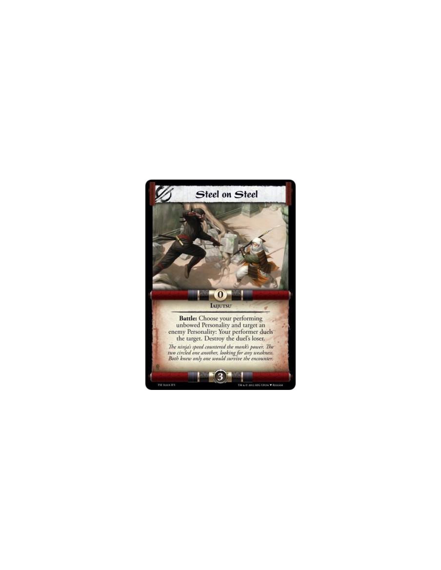 Steel on Steel (Alternate Art)  - IaijutsuBattle: Choose your performing unbowed Personality and target an enemy Personality: Yo