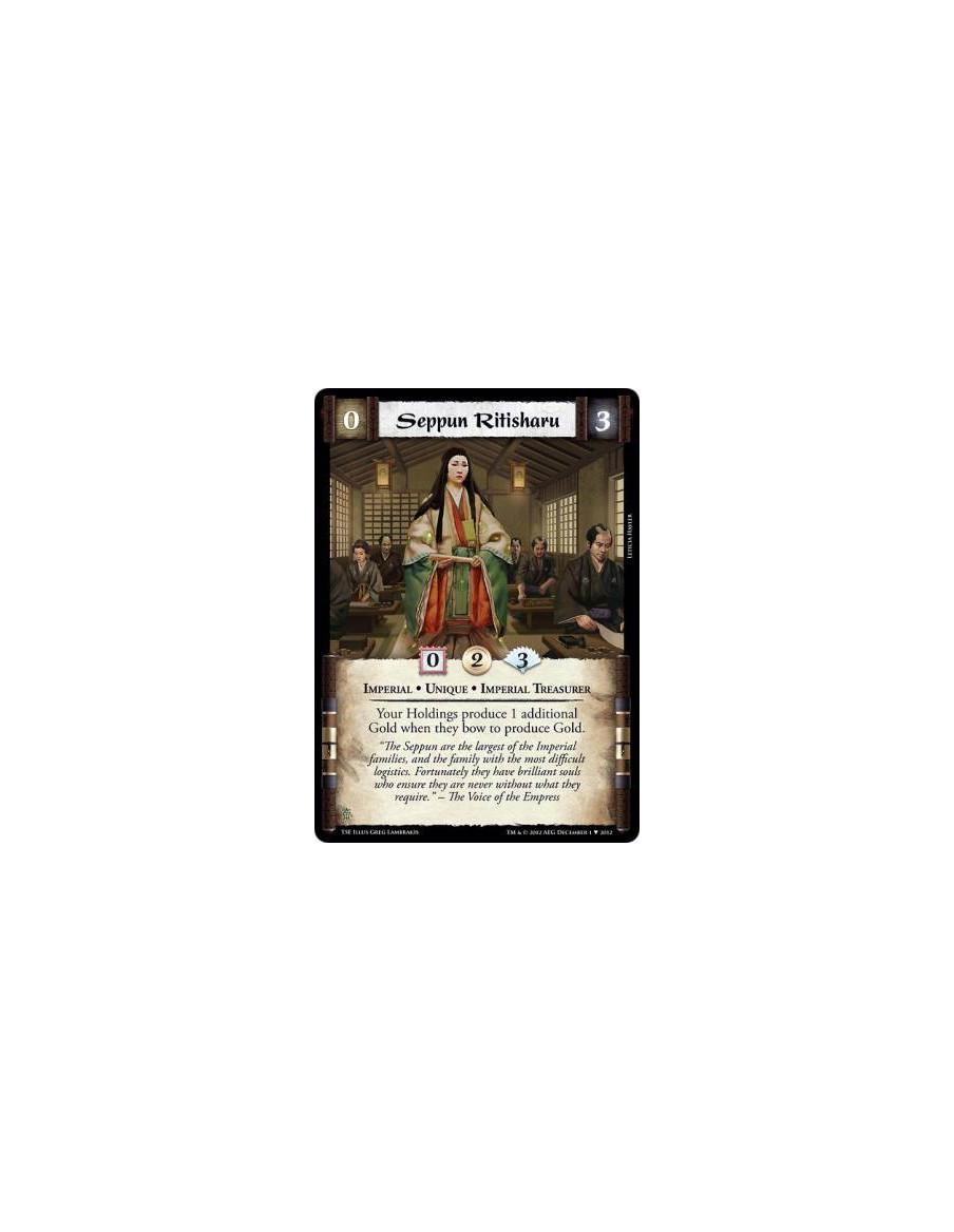 Seppun Ritisharu  - RetainerBow this card: Produce 2 Gold.Battle: Even if this card is bowed, target your Personality: Give him 